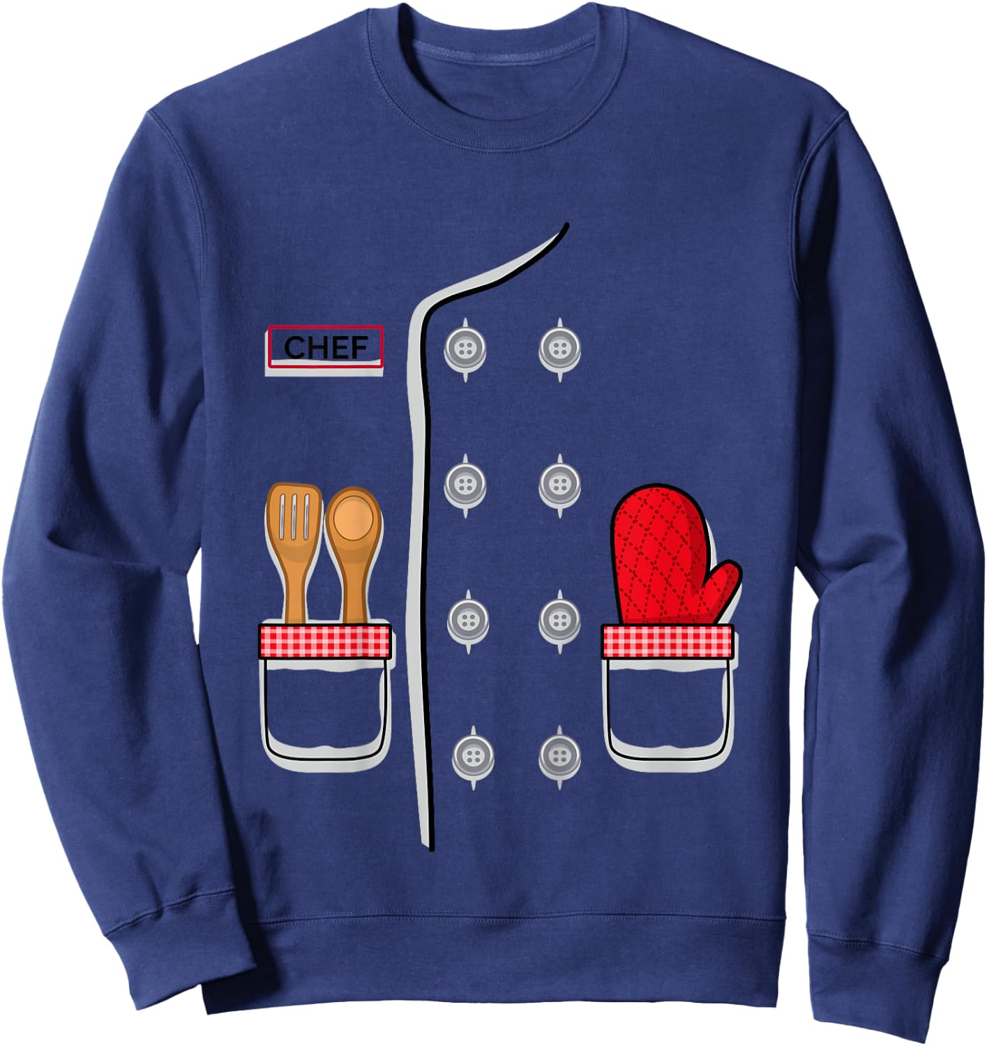Kids Chef Costume for Kids Easy Halloween Outfit- Pro Cook Chef Sweatshirt - Sweatshirt | Navy