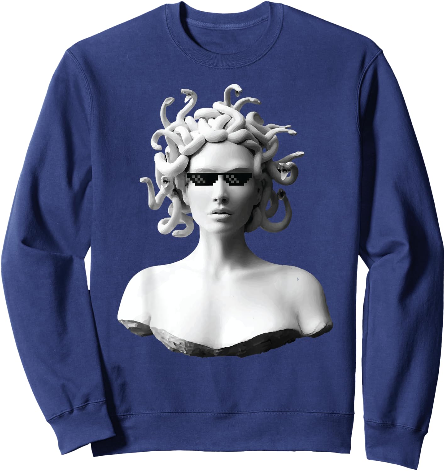 Medusa Head Portrait Greek Mythology Gorgon Monster T Shirt Sweatshirt - Sweatshirt | Navy