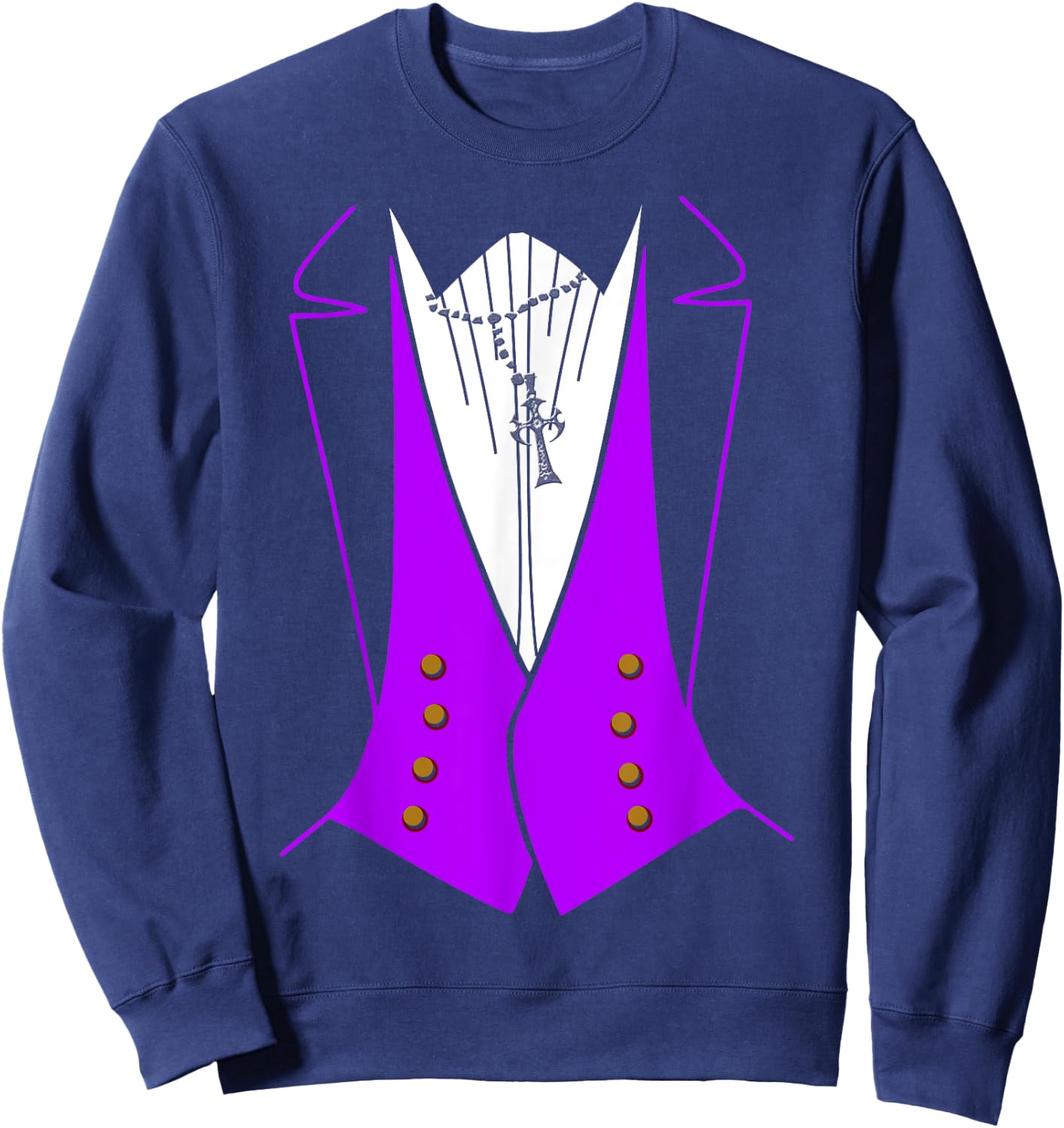 Dracula Halloween Tuxedo Costume Funny Party Sweatshirt - Sweatshirt | Navy