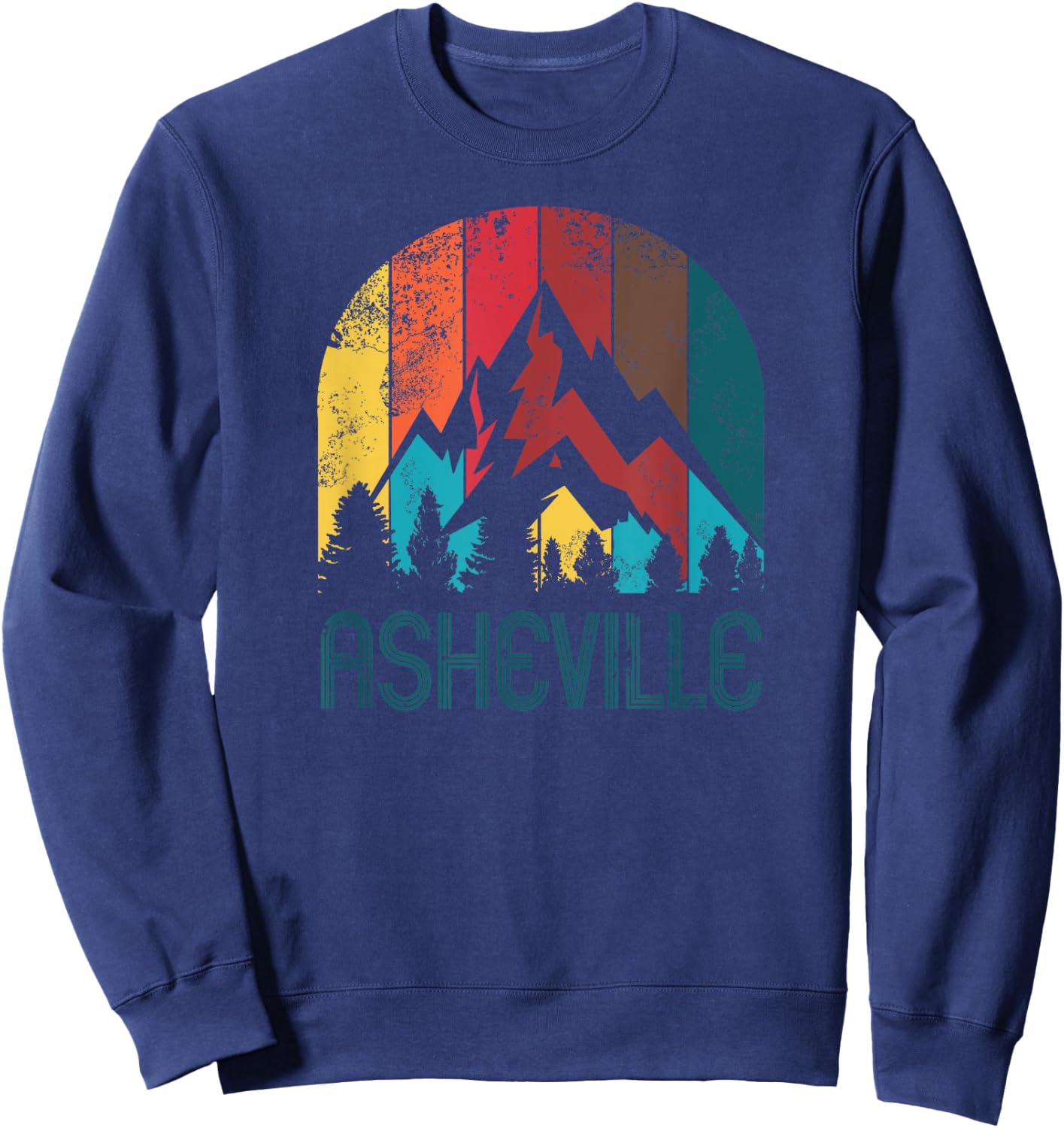 Retro Asheville T Shirt Women and Kids Sweatshirt - Sweatshirt | Navy