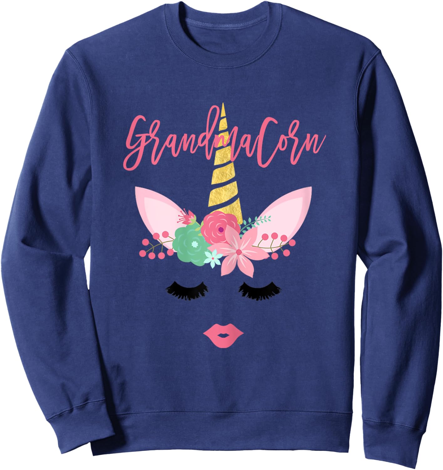 Grandmacorn Unicorn Grandma Sweatshirt - Sweatshirt | Navy