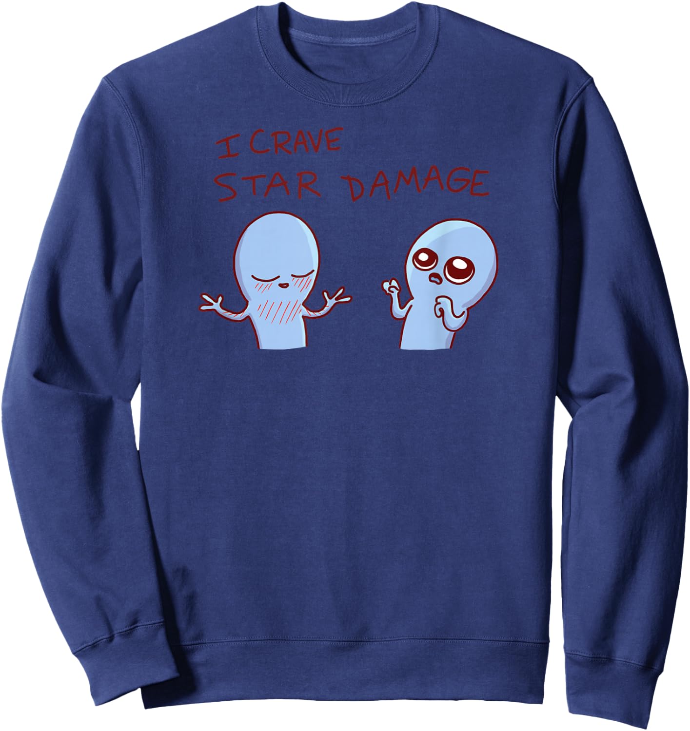 Threadless Nathan W. Pyle I Crave Star Damage Graphic Sweatshirt - Sweatshirt | Navy