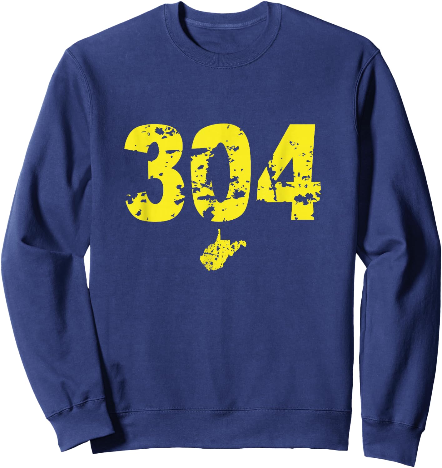 304 West Virginia Blue and Gold Sweatshirt - Sweatshirt | Navy