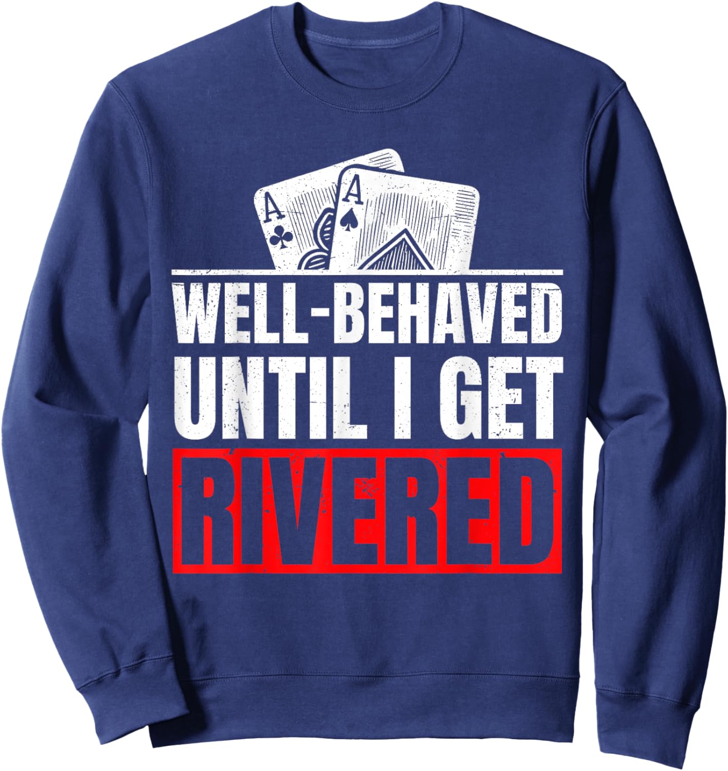 Funny Poker Player Sweatshirt - Sweatshirt | Navy