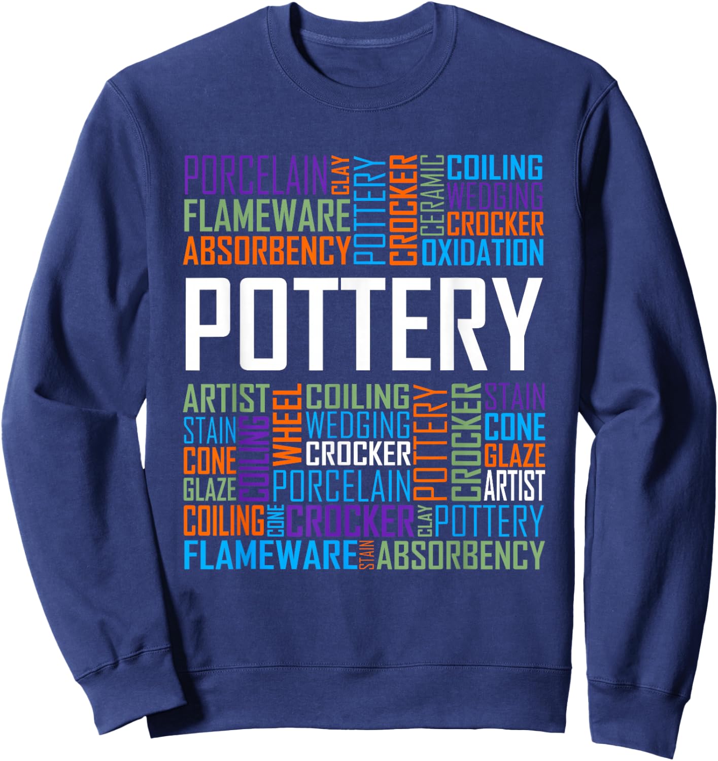 Proud Clay Pottery Heart for Ceramic Artist Sweatshirt - Sweatshirt | Navy