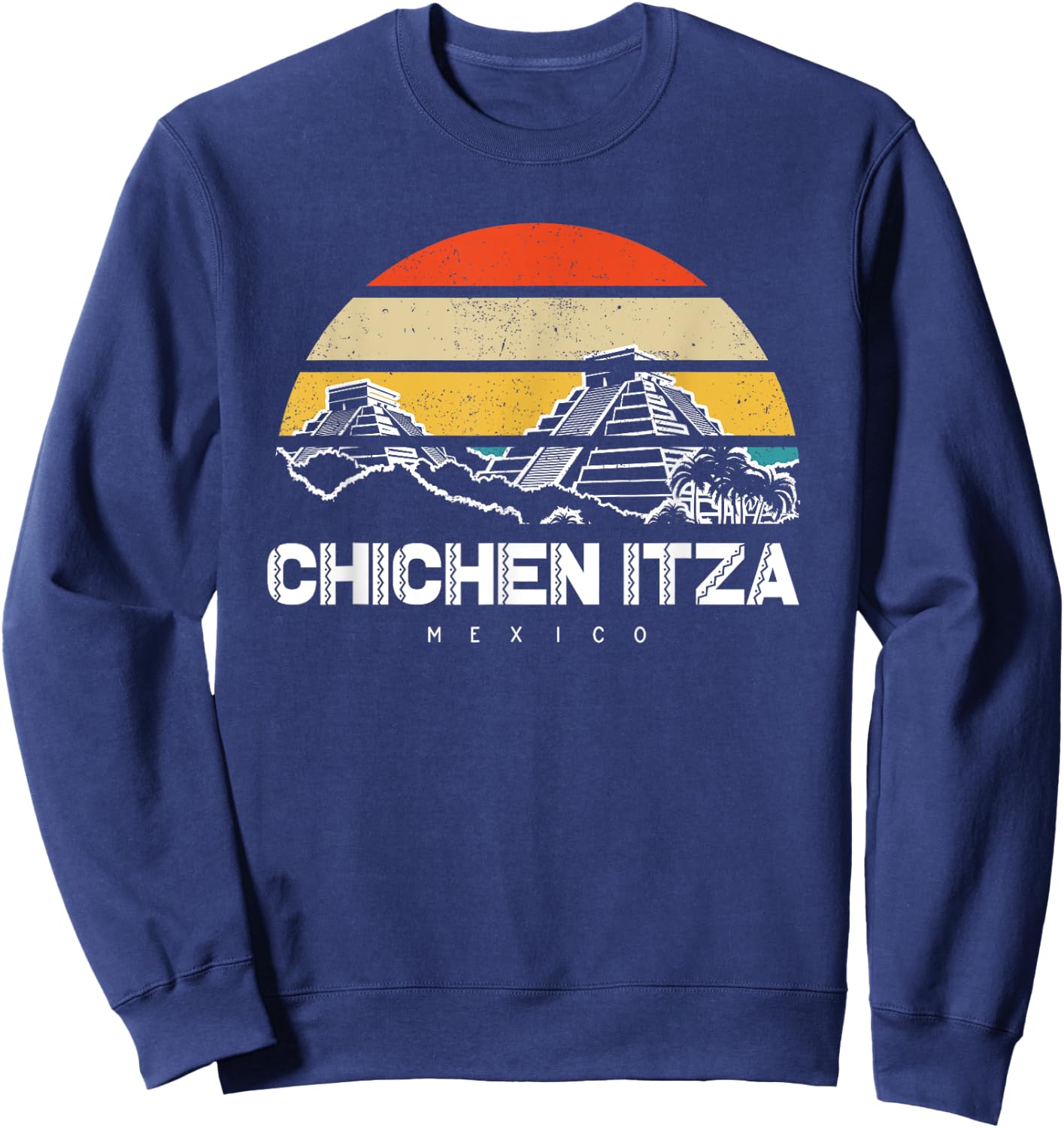 Chichen Itza Mexico Vacation Sweatshirt - Sweatshirt | Navy