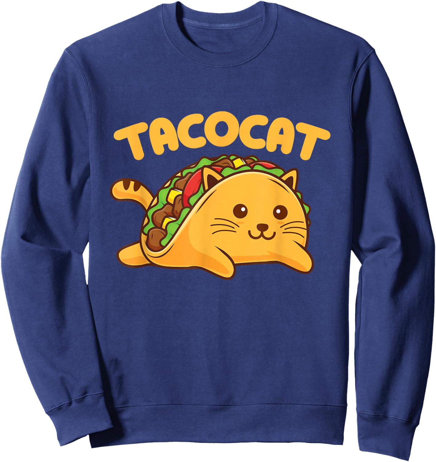 Tacocat - Taco Lover Mexican Food Taco Tuesday Sweatshirt - Sweatshirt | Navy