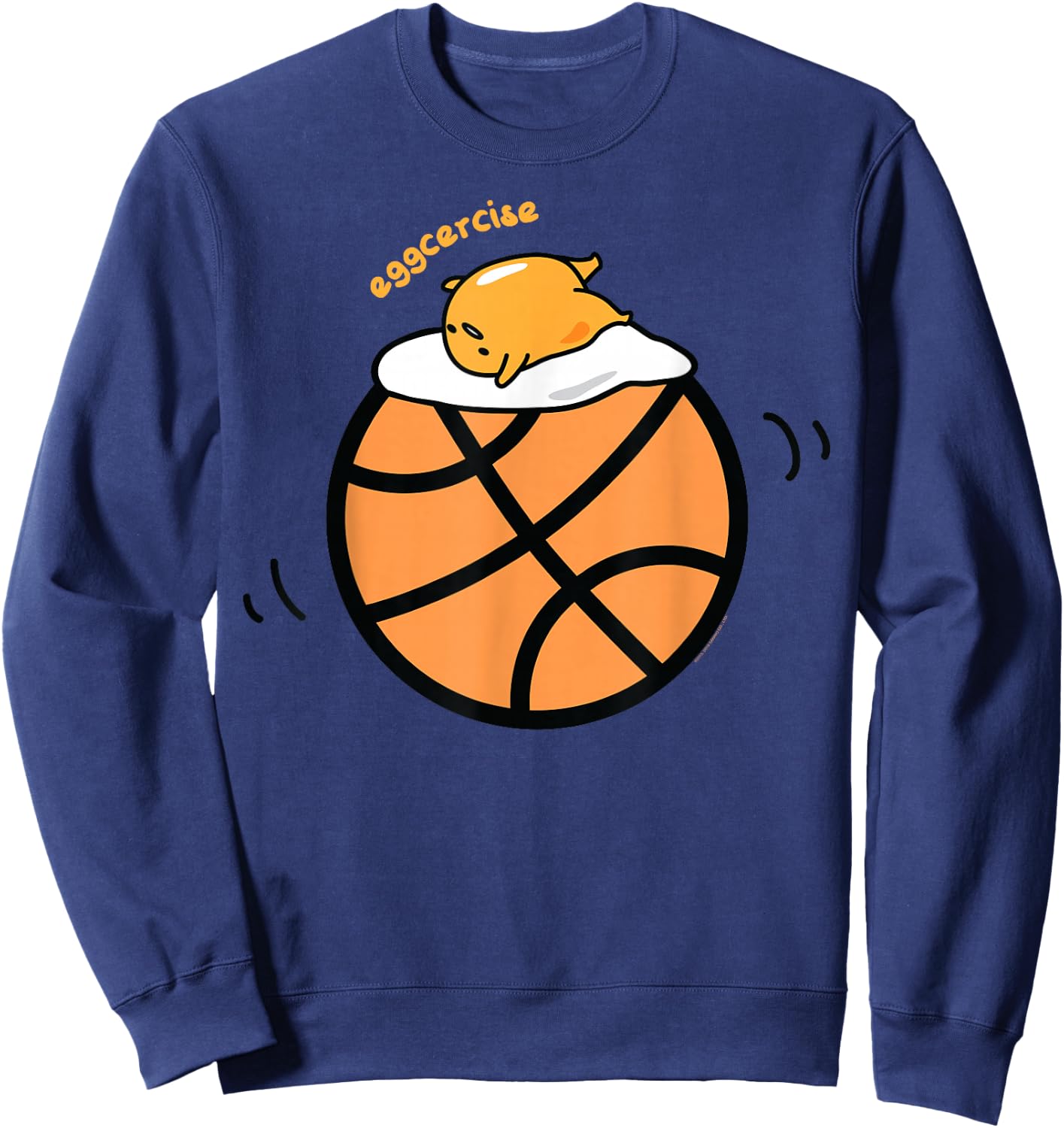 Gudetama Exercise eggcercise Basketball Fitness Sweatshirt - Sweatshirt | Navy