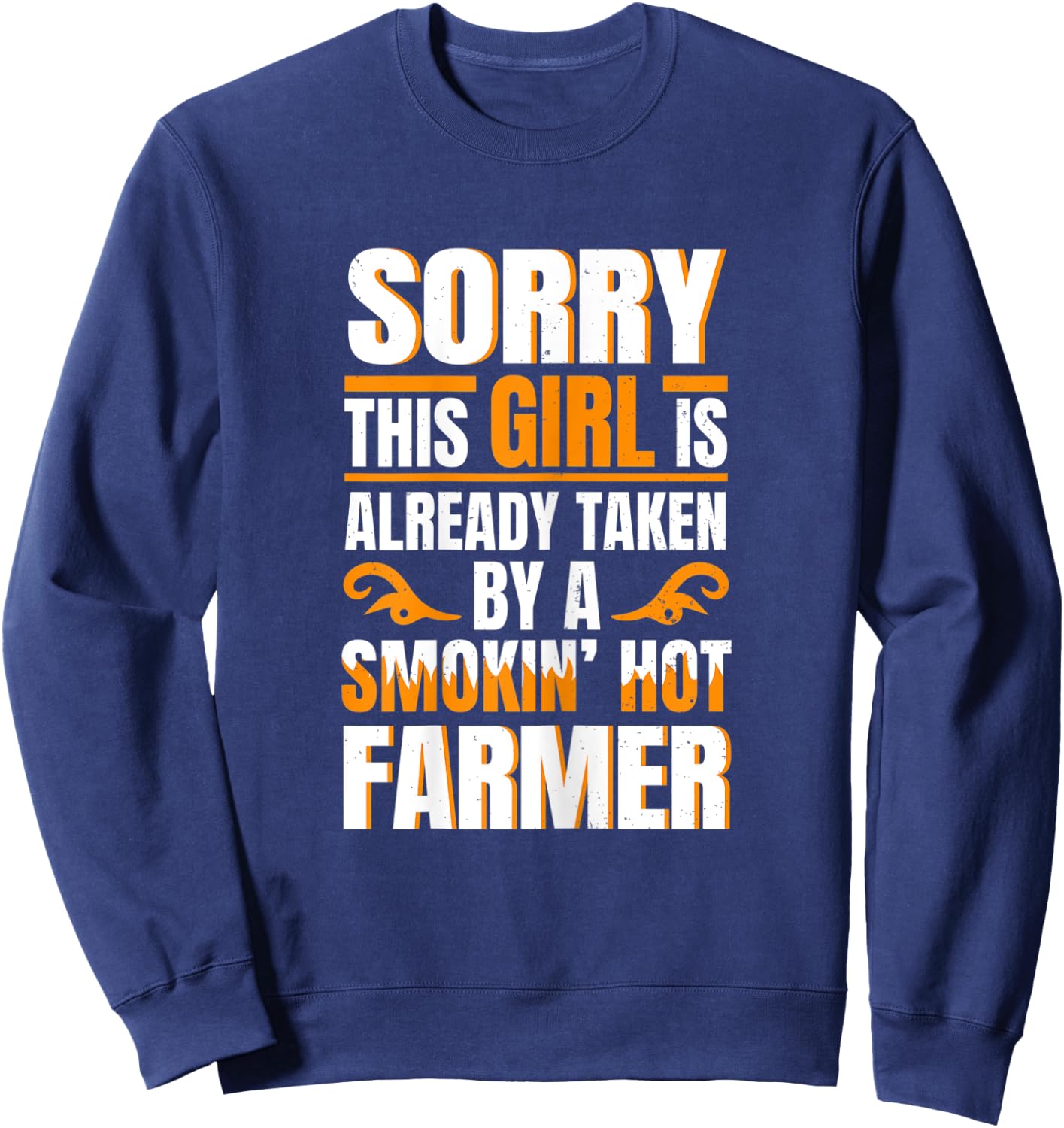 Hot Farmer - Funny Women Cool Girlfriend Farm Sweatshirt - Sweatshirt | Navy