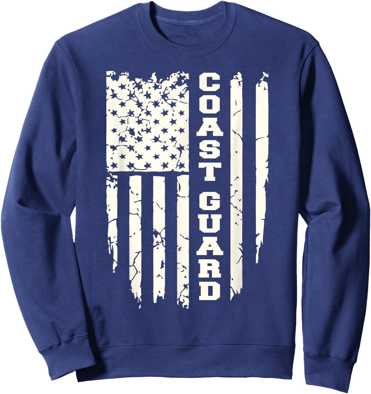 Distressed American Flag Coast Guard Auxiliary Gifts Sweatshirt - Sweatshirt | Navy