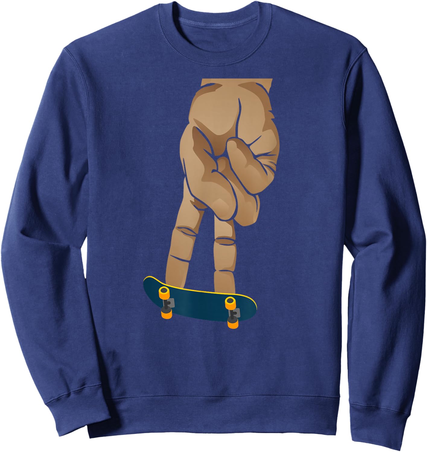 Skateboard Fingerboard Cartoon Finger Skate Sweatshirt - Sweatshirt | Navy