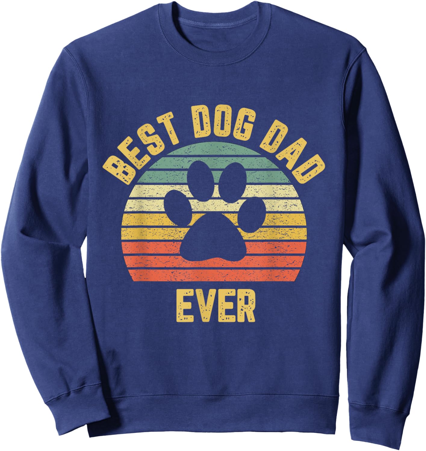 Vintage Dog Dad Cool Father's Day Gift Retro Sweatshirt - Sweatshirt | Navy