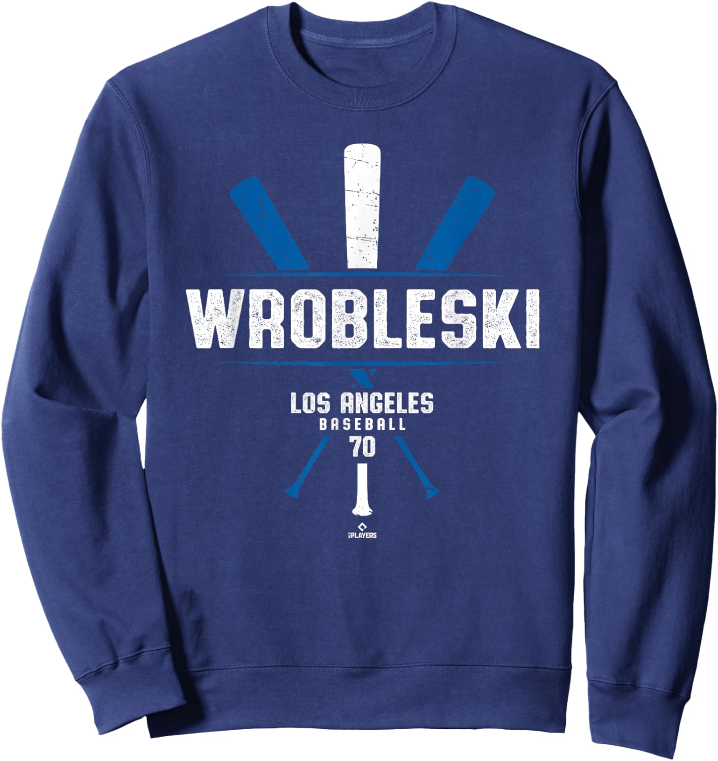 Vintage Baseball Bat Gameday Justin Wrobleski Los Angeles Sweatshirt - Sweatshirt | Navy