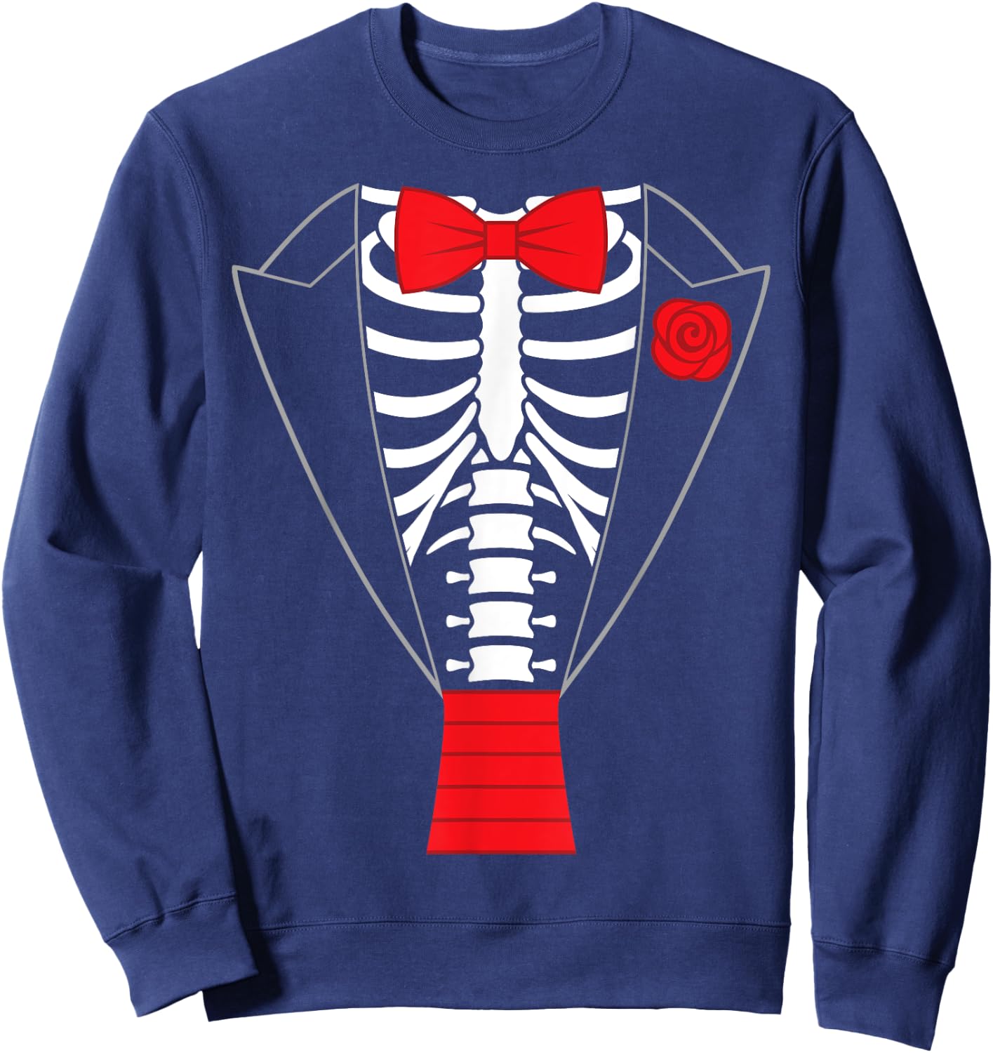 Skeleton Tuxedo Halloween Costume Sweatshirt - Sweatshirt | Navy
