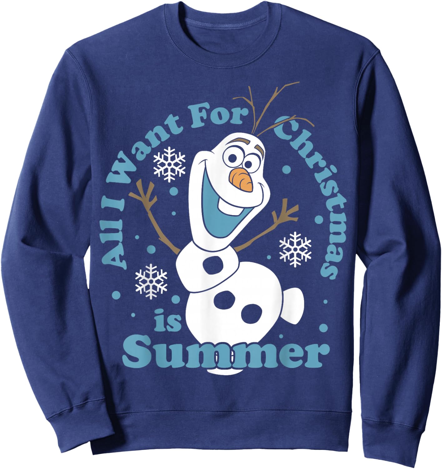 Disney Frozen Olaf All I Want for Christmas is Summer Sweatshirt - Sweatshirt | Navy