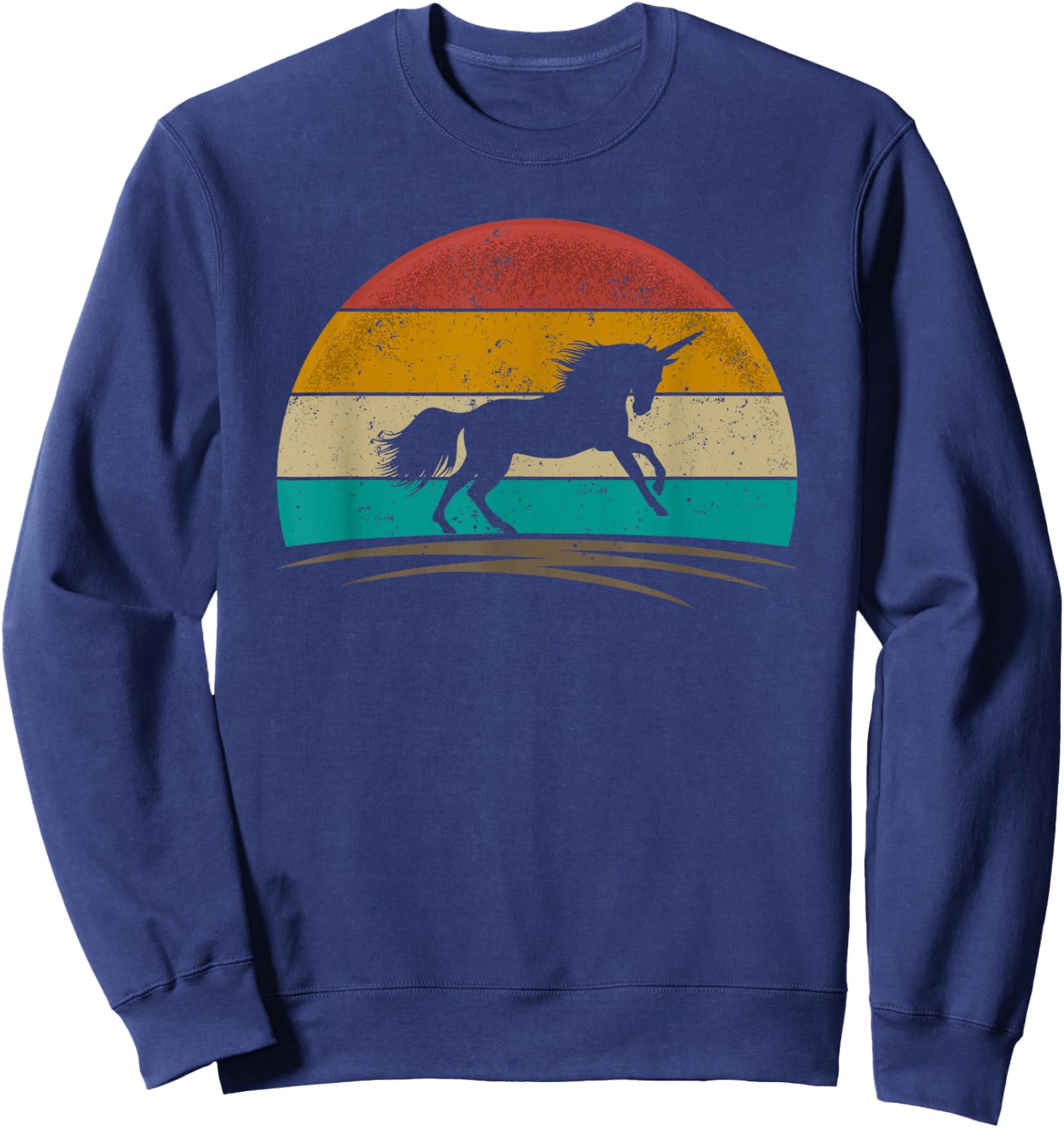 Unicorn Shirt Retro Unicorn Mythical Creature Unicorn Lover Sweatshirt - Sweatshirt | Navy