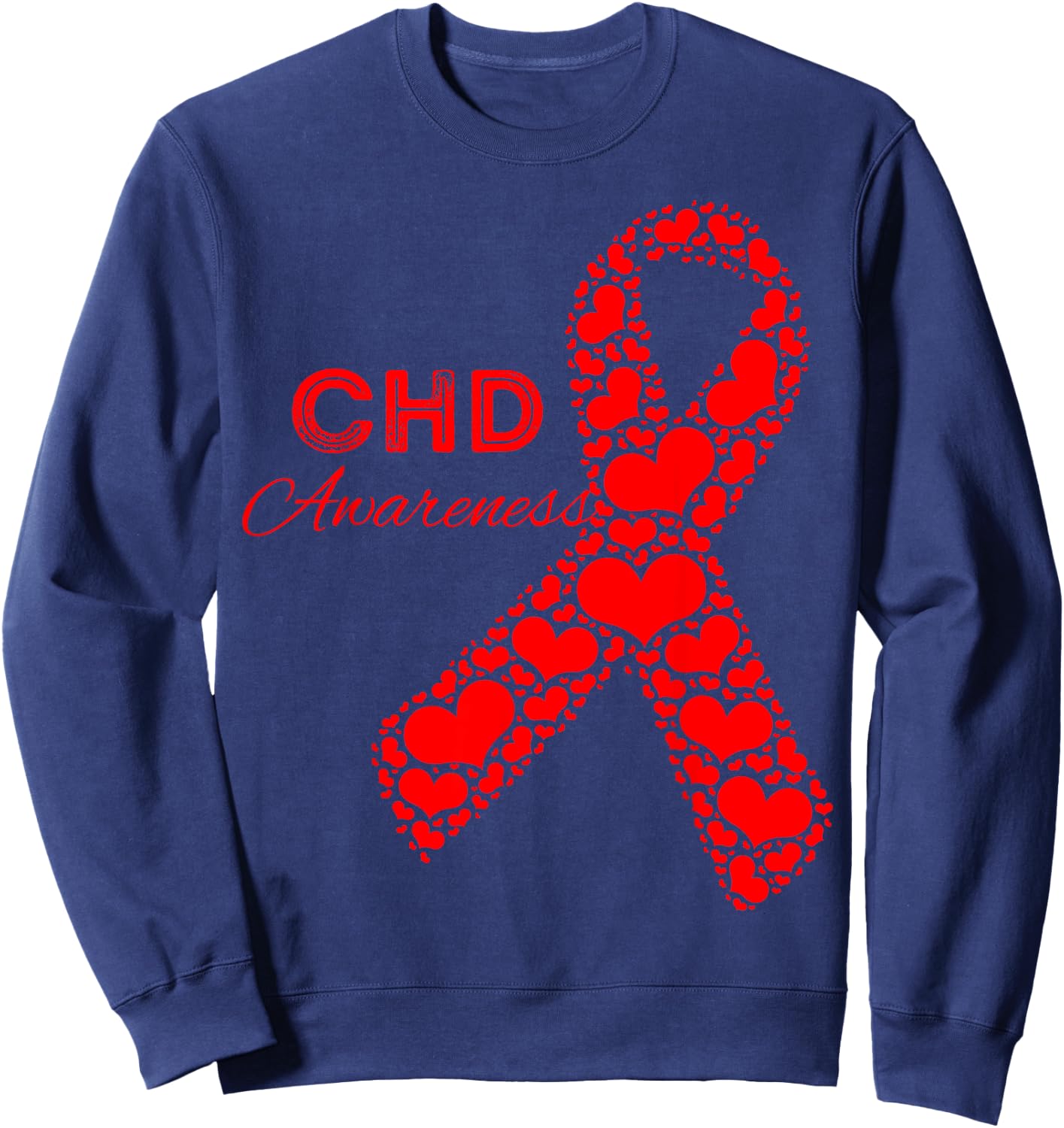 CHD Awareness Shirt congenital heart defect awareness Sweatshirt - Sweatshirt | Navy
