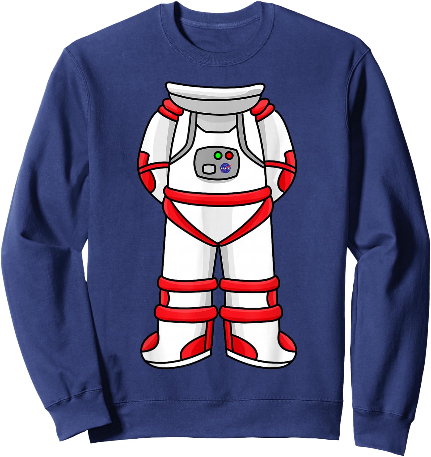 Astronaut Suit Head Cool Space Rocketman Halloween Costume Sweatshirt - Sweatshirt | Navy