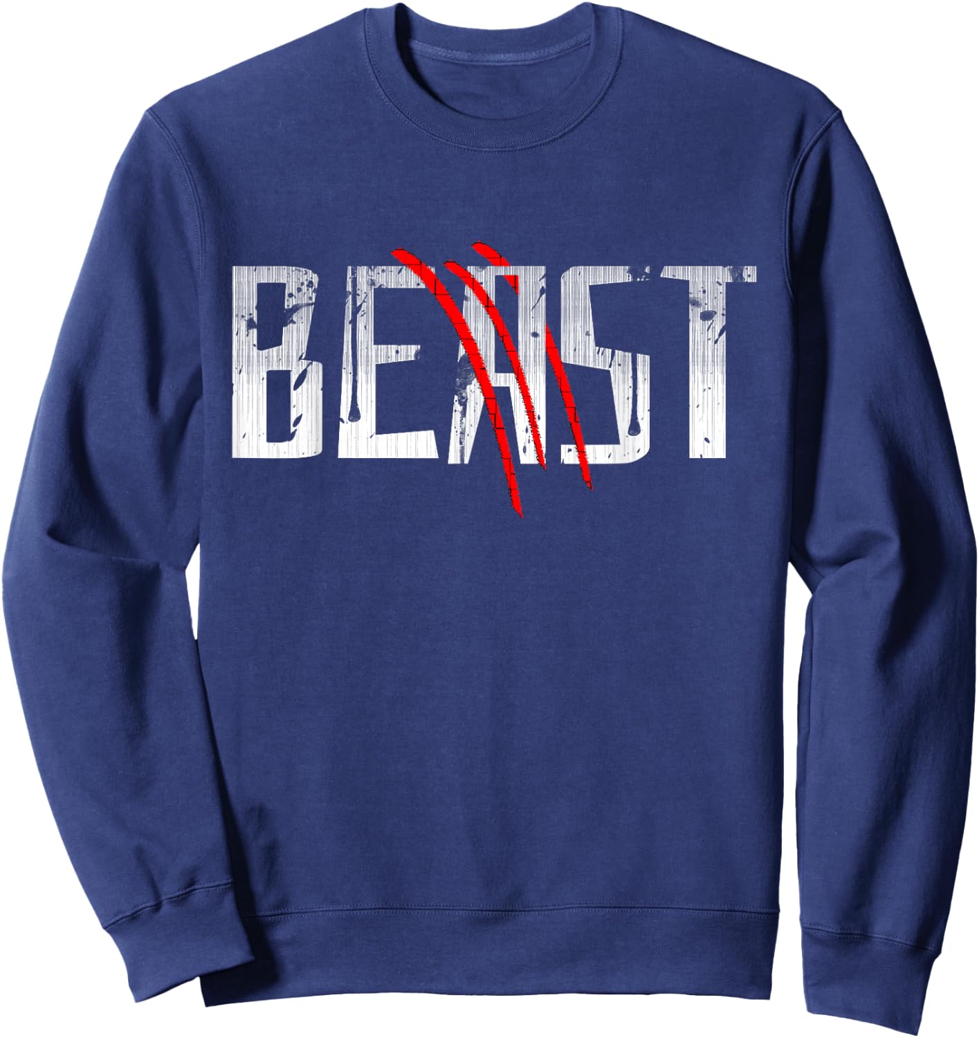 Her Beauty and His Beast Matching Couples Shirts Sweatshirt - Sweatshirt | Navy