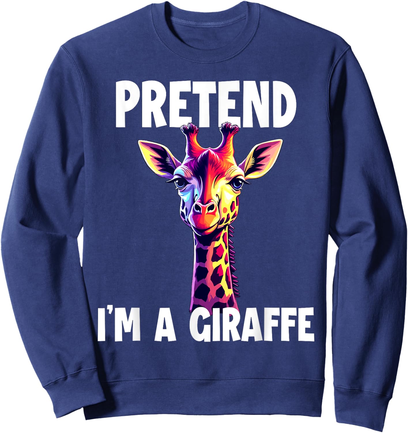 Pretend I'm A Giraffe Costume Sweatshirt - Sweatshirt | Navy