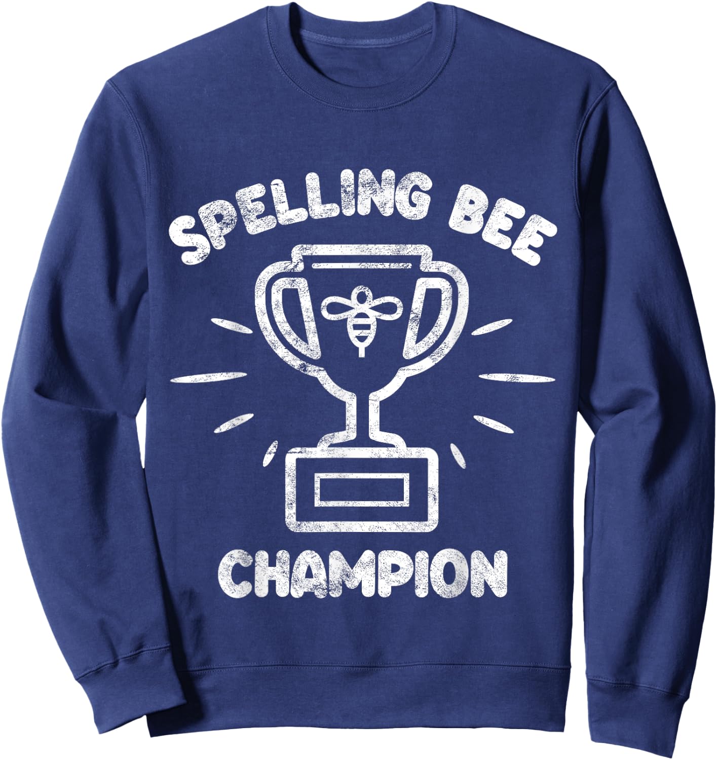 Spelling Bee Champion Kids Trophy School Winner Gift Sweatshirt - Sweatshirt | Navy