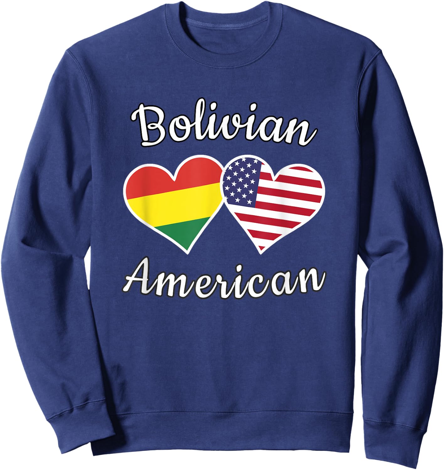Bolivia USA Shirt Bolivian American Men Women Kids Sweatshirt - Sweatshirt | Navy
