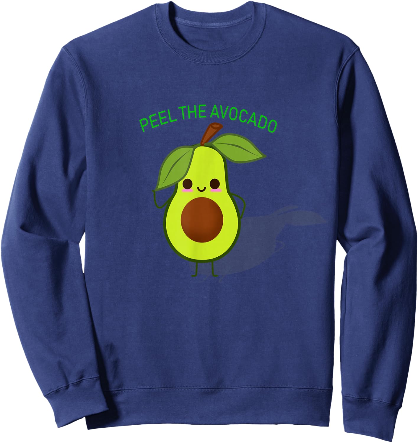 Peel the Avocado Healthy Food Veggie Guacamole Sweatshirt - Sweatshirt | Navy