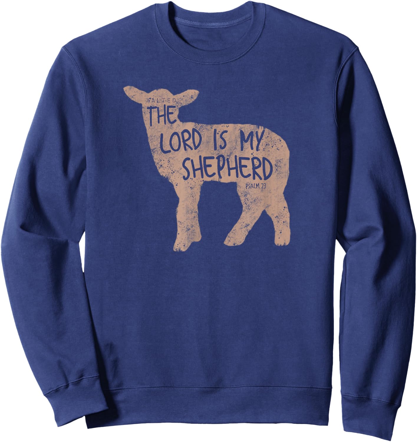 Xalted Christian Lamb of God Shepherd - Black, Small Sweatshirt - Sweatshirt | Navy