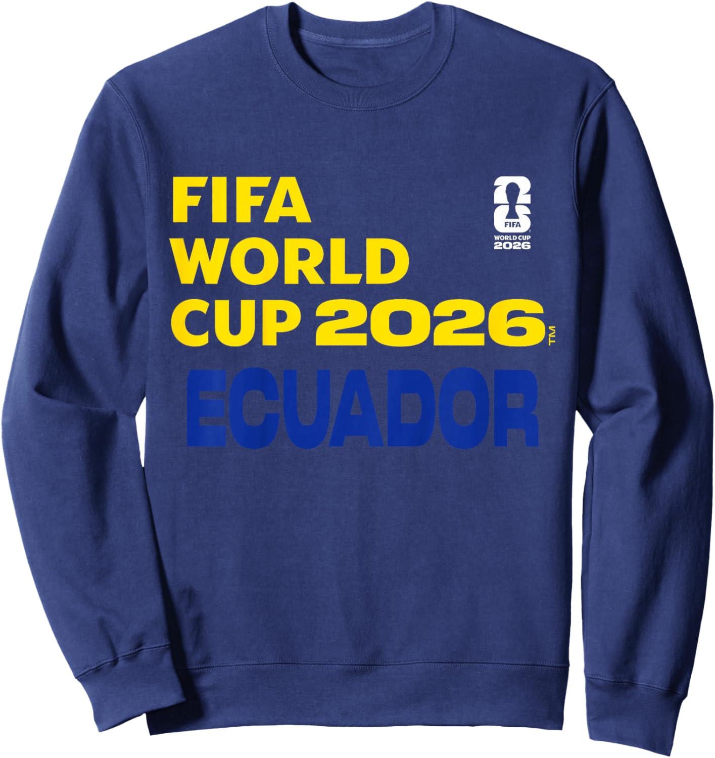 Kids FIFA World CUP26 Ecuador Block Letters Sweatshirt - Sweatshirt | Navy