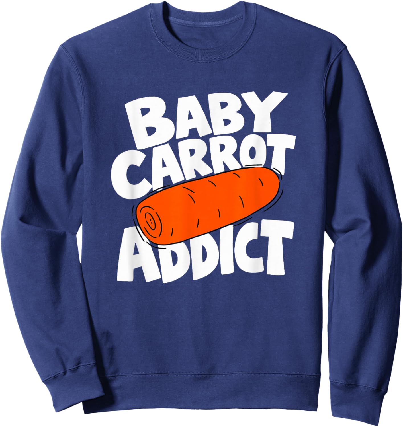 Baby Carrot Lover Graphic Sweatshirt - Sweatshirt | Navy