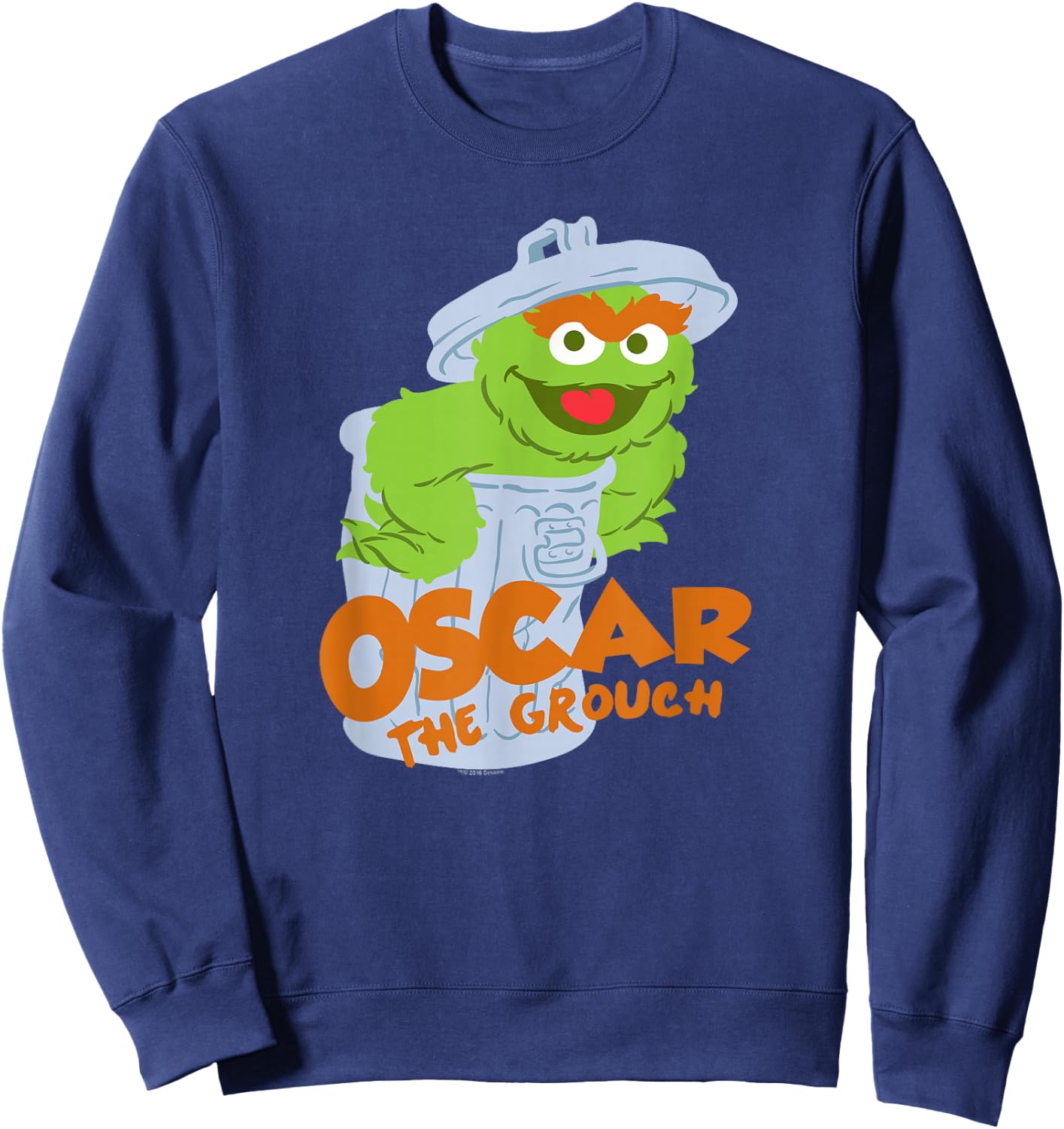 Sesame Street Flat Oscar The Grouch Sweatshirt - Sweatshirt | Navy