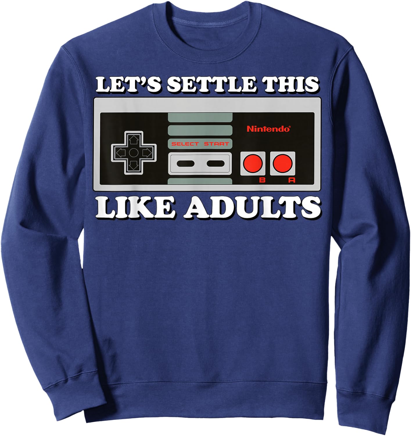 Nintendo NES Controller Let's Settle This Graphic Sweatshirt - Sweatshirt | Navy