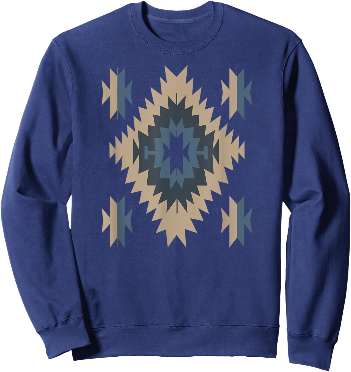 Southwestern Santa Fe Indian Tribal Shirt Sweatshirt - Sweatshirt | Navy