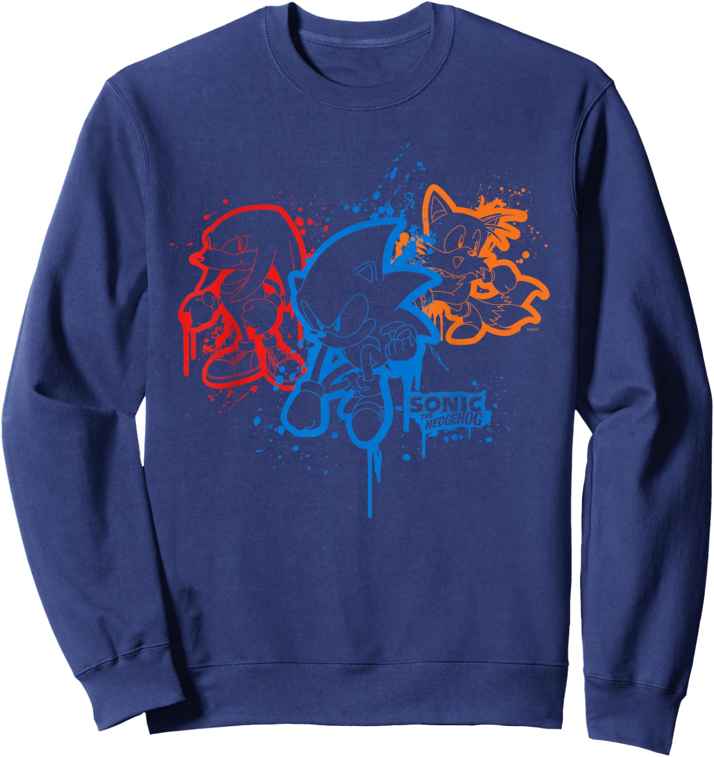 Sonic The Hedgehog - Spray Paint Sweatshirt - Sweatshirt | Navy