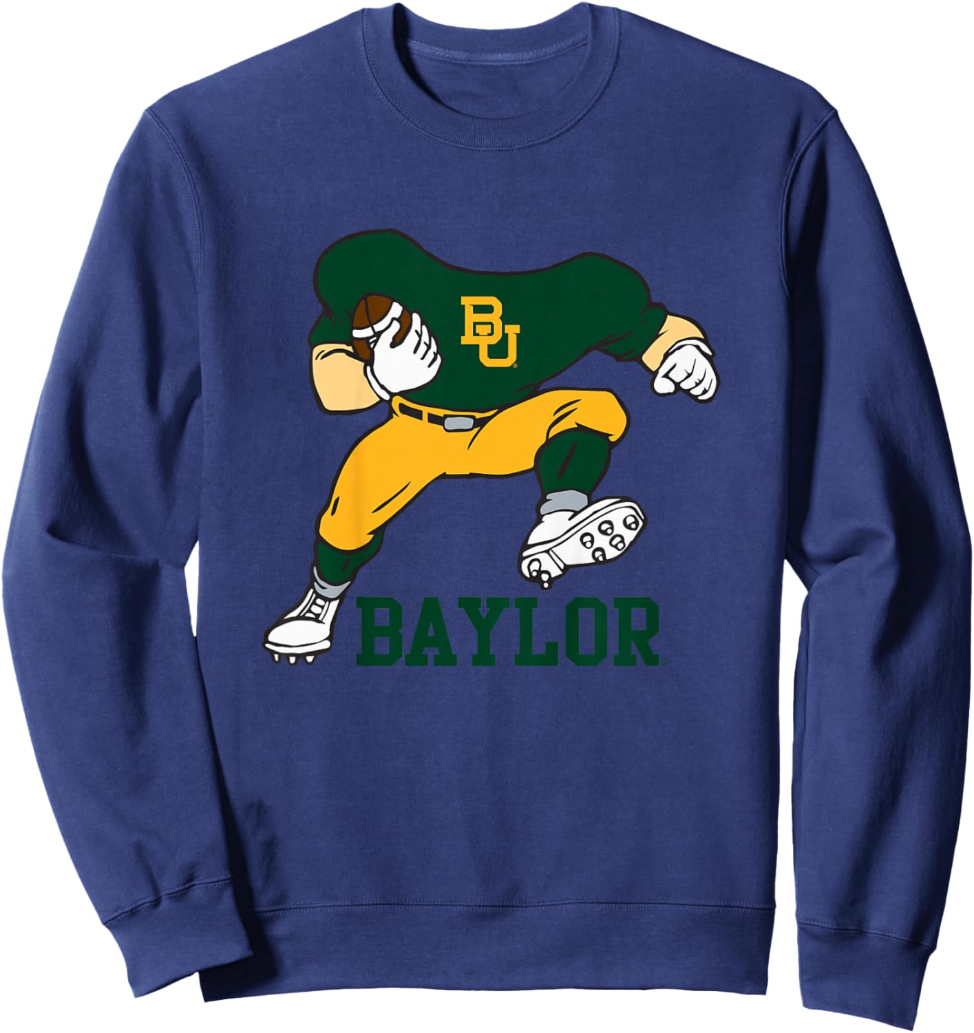 Kids Baylor Bears Kid's Football Player Gray Officially Licensed Sweatshirt - Sweatshirt | Navy