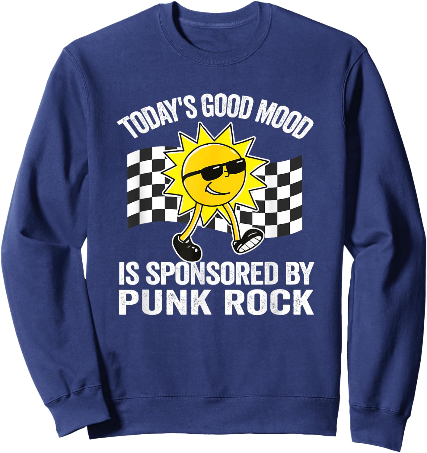 Today's Good Mood Is Sponsored By Punk Rock Retro Sweatshirt - Sweatshirt | Navy