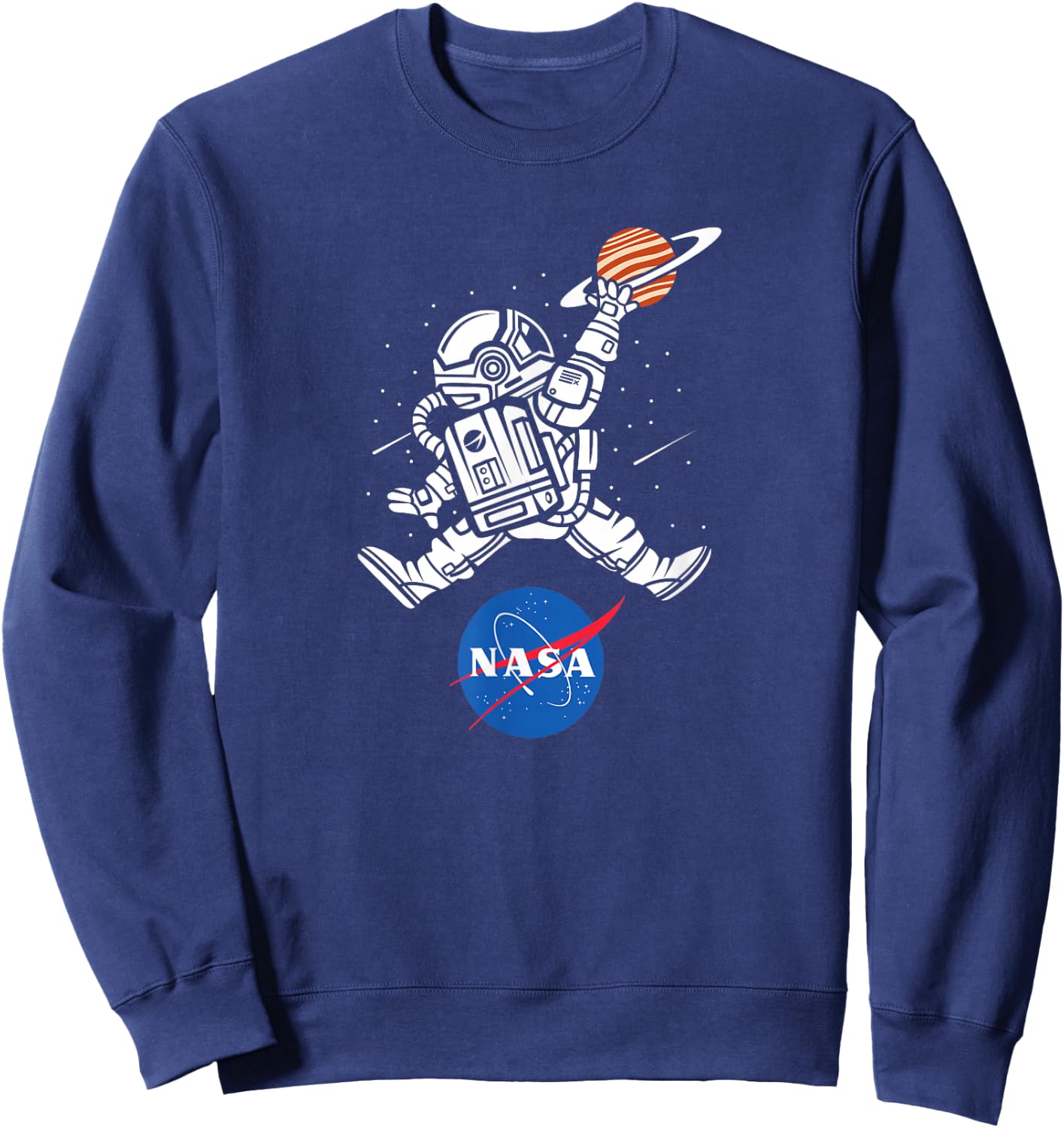 Astronaut Basketball NASA Sweatshirt - Sweatshirt | Navy