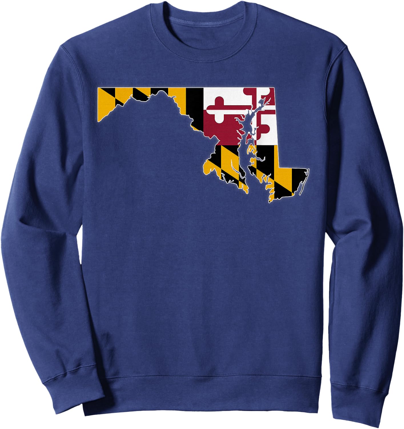 MARYLAND STATE MAP MARYLAND MD Flag Roots Men Women Gift Sweatshirt - Sweatshirt | Navy