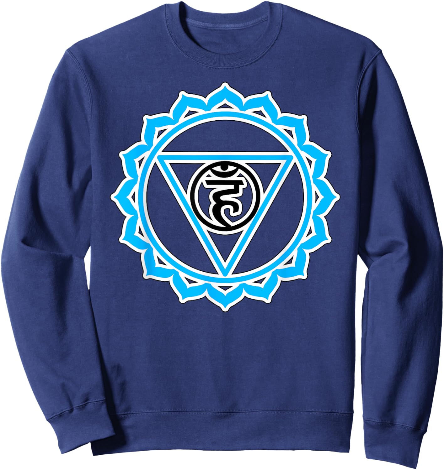 Yoga Veshuddha Throat Chakra Baby Blue Chakra Sweatshirt - Sweatshirt | Navy