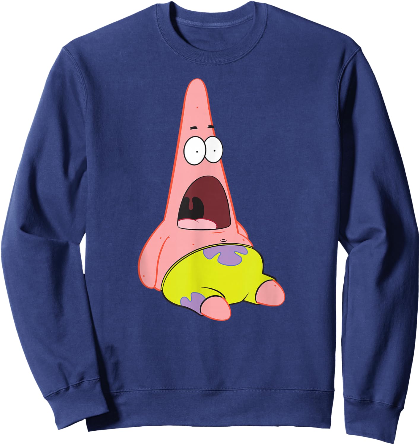 Spongebob Squarepants - Patrick Surprise Attack Sweatshirt - Sweatshirt | Navy