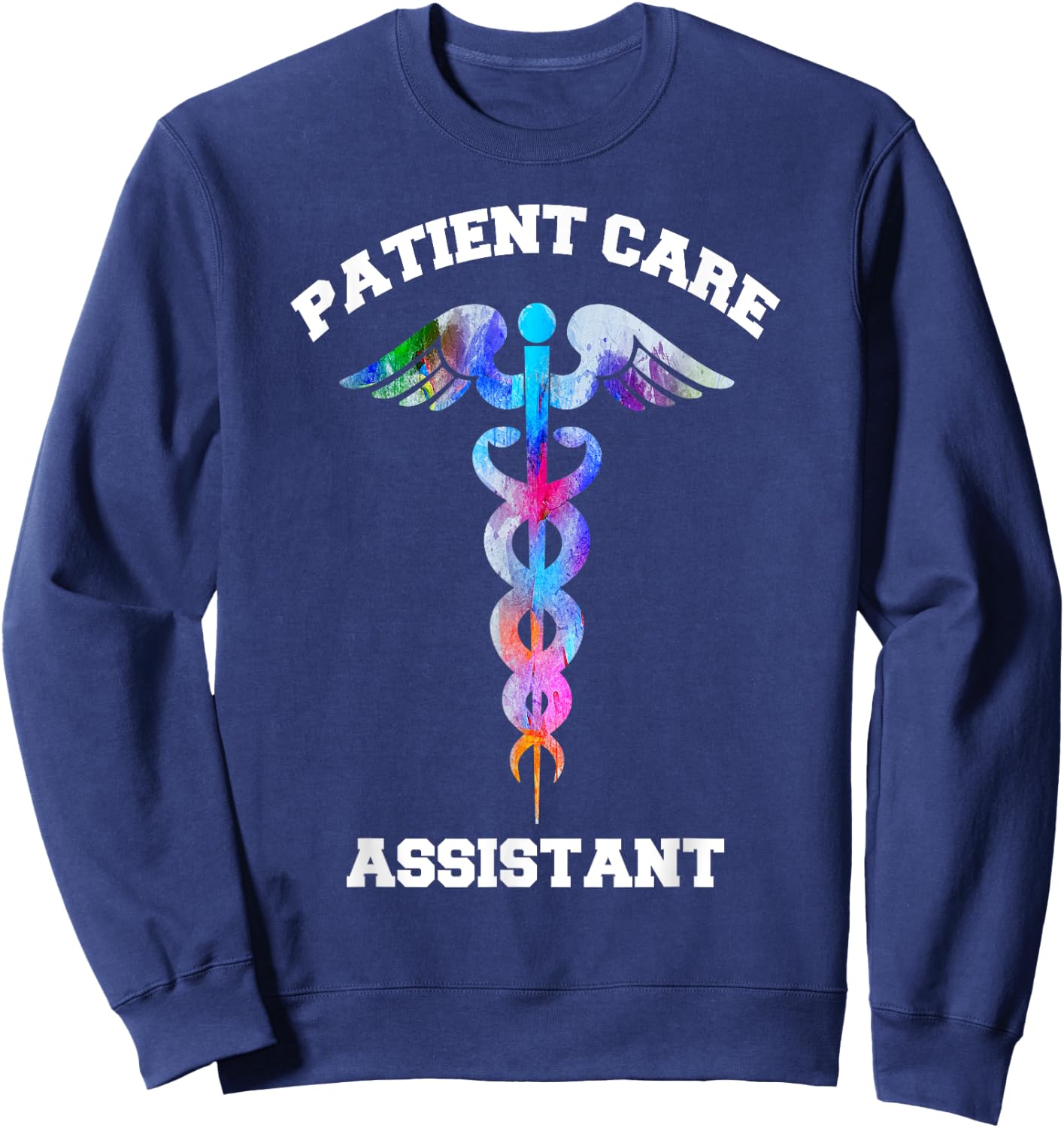 PCA Patient Care Assistant Medical Emblem Caduceus Gifts Sweatshirt - Sweatshirt | Navy