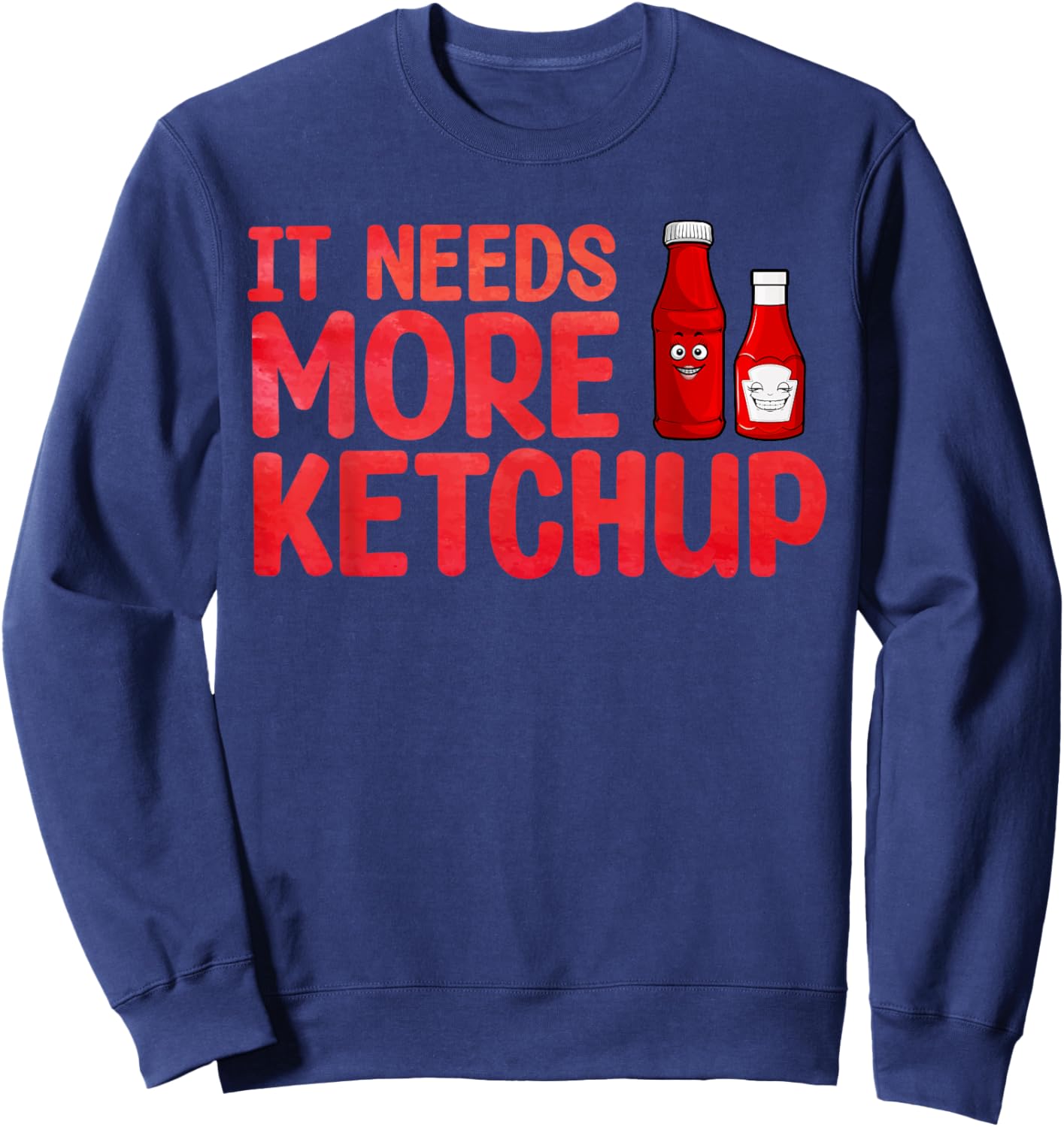 Cute Ketchup Design Women Kids Catsup Ketchup Lover Sweatshirt - Sweatshirt | Navy