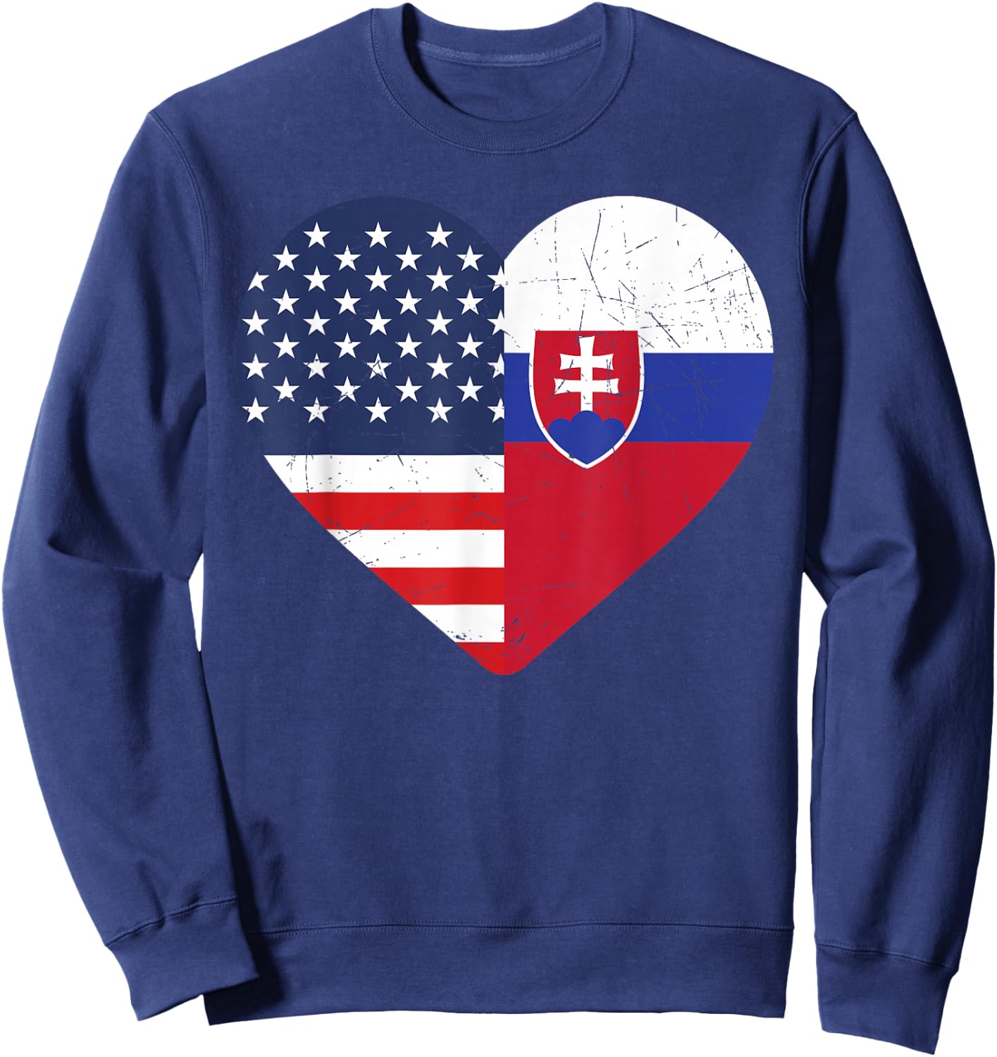 Slovak heritage USA Slovakia American Flag Slovak Flag Sweatshirt - Sweatshirt | Navy