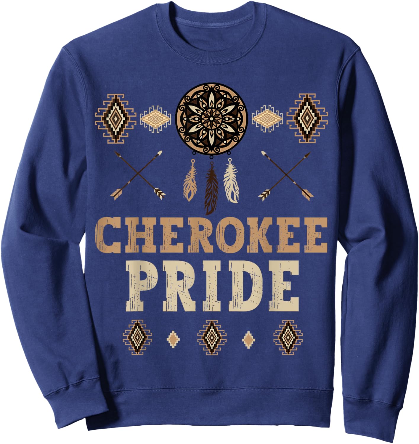 Cherokee Pride Native American Month Heritage Indigenous Sweatshirt - Sweatshirt | Navy