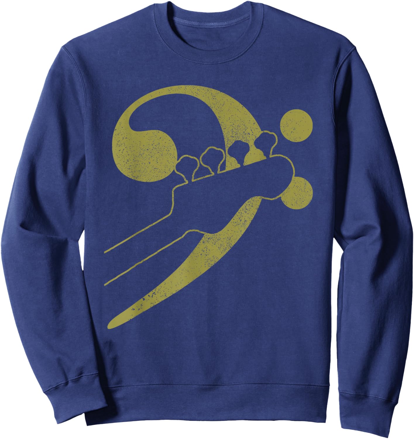 Bass Guitar Clef Bassist Musician Music Bass Player Sweatshirt - Sweatshirt | Navy