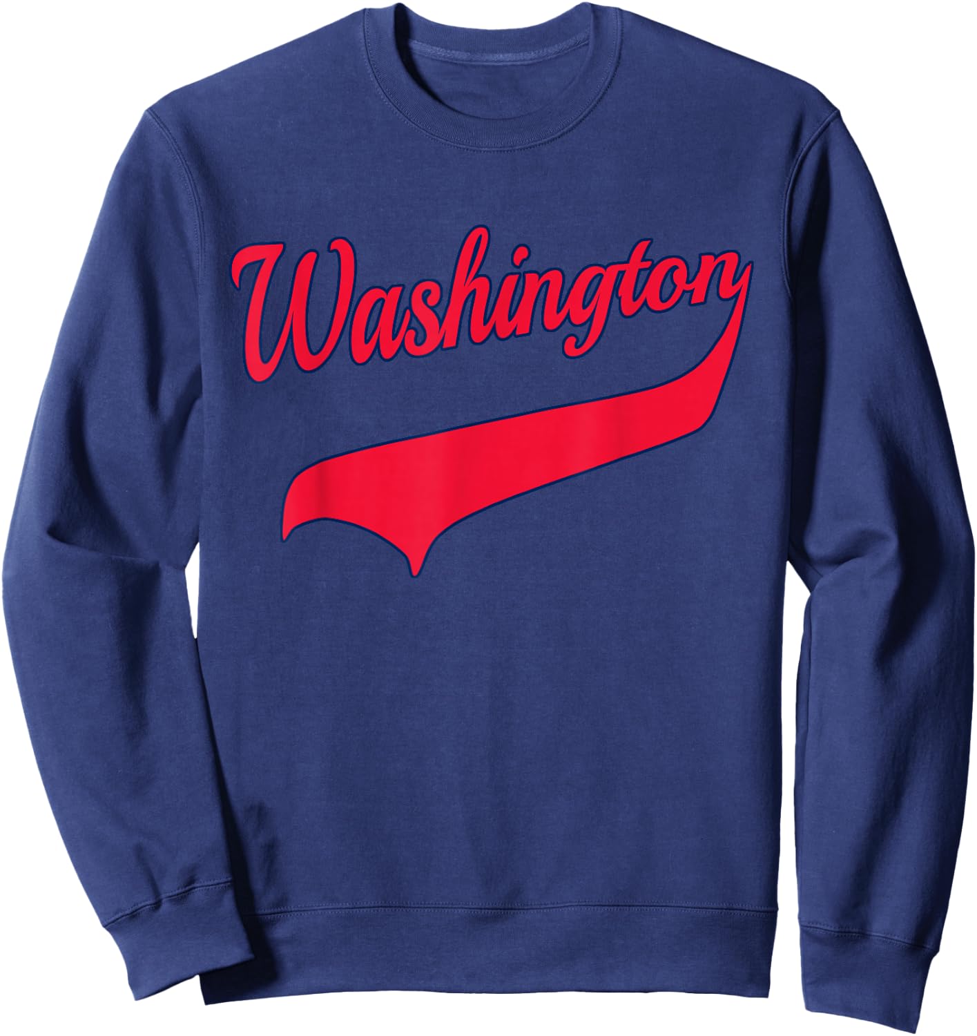 College University Style Washington National Baseball Sport Sweatshirt - Sweatshirt | Navy