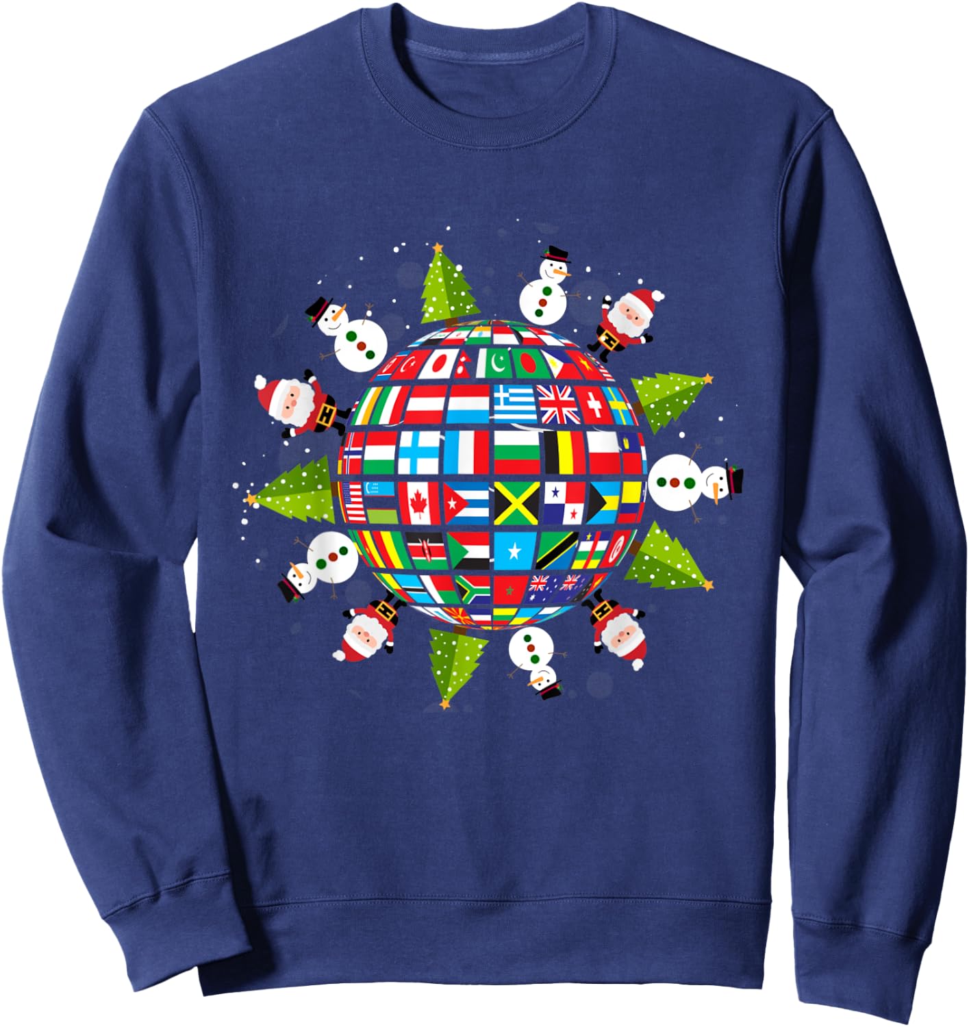 Flags of the World, Xmas around the Globe Sweatshirt - Sweatshirt | Navy