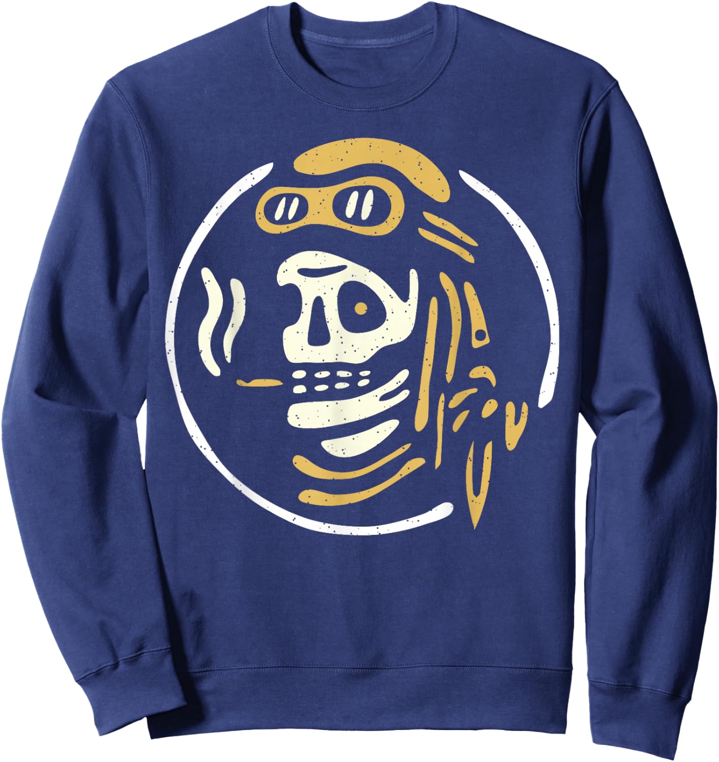 Vintage Biker Ghost Pilot - Tattoo Flash Rider Skull Sweatshirt - Sweatshirt | Navy