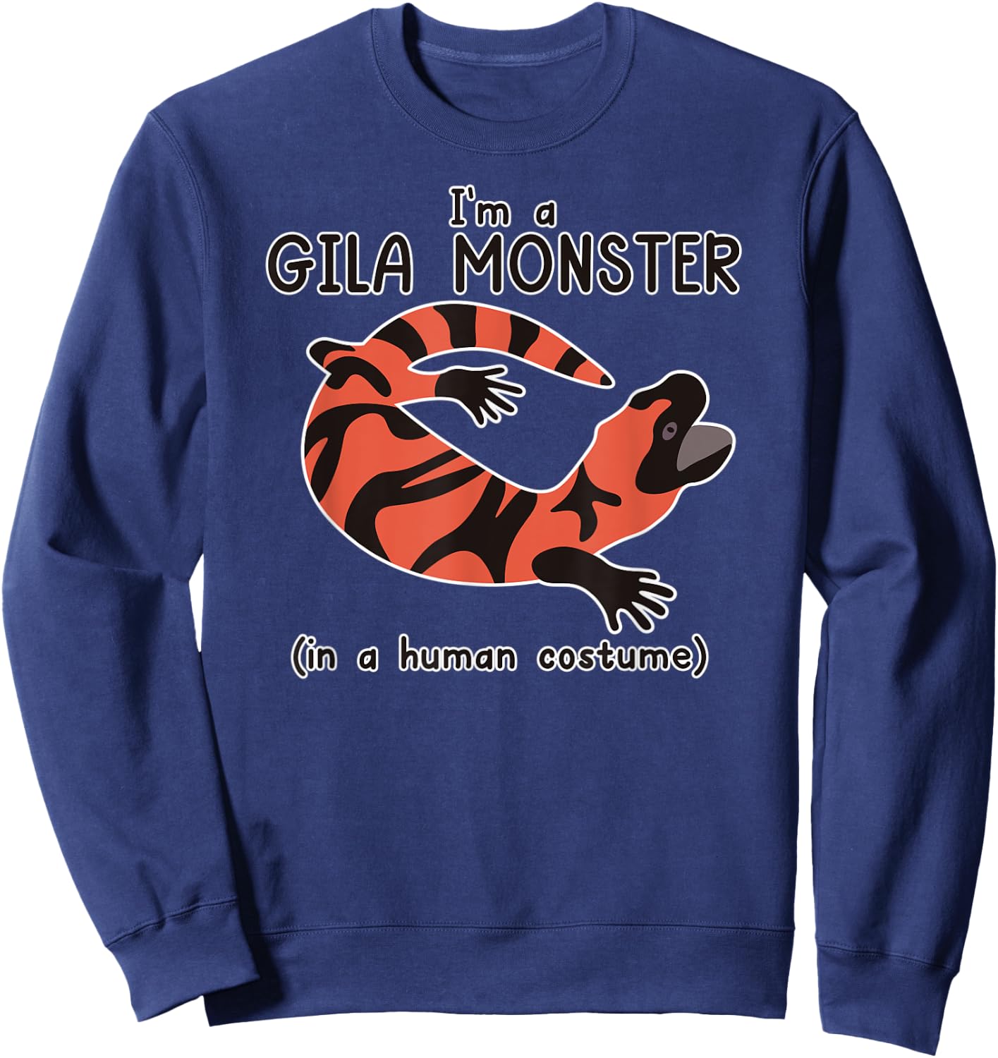 Gila Monster Costume Funny Halloween Graphic Sweatshirt - Sweatshirt | Navy