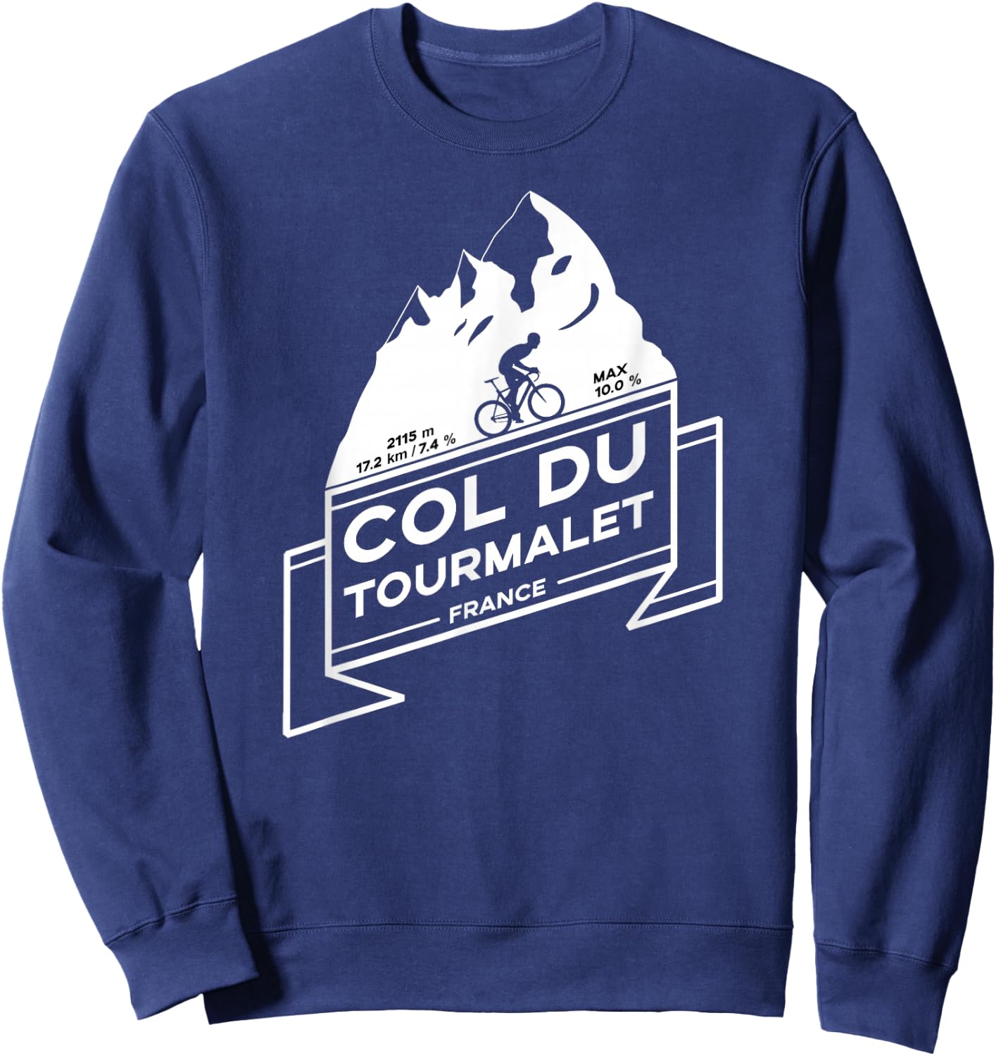 Col Du Tourmalet Road Cycling Sweatshirt - Sweatshirt | Navy